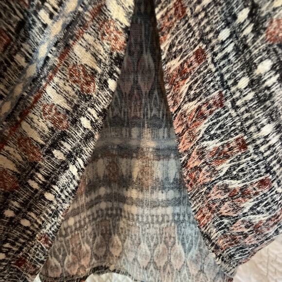 Camille And Co. Soft Tunic Wrap Poncho Top Marbled Multicolor Sz M - Picture 6 of 8